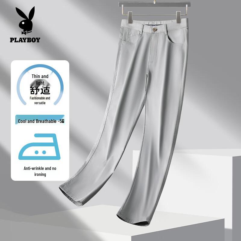 PLAYBOY Мужские брюки в стиле business casual прямого кроя