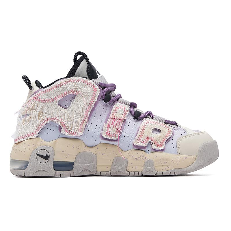 Nike Кроссовки Air More Uptempo Винтажные Баскетбольные Женские Средние Белый/Фиолетовый/Розовый FJ1387-001(КомандаH-S-BOX)
