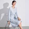 Женский зимний костюм ASC French Chic: Элегантный двухпредметный комплект: юбка и топ с акцентом на талии, визуально стройнящий
