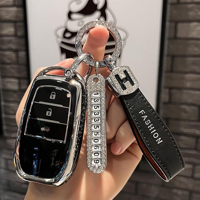 Чехол для ключей из ТПУ для Toyota Hilux Fortuner Land Cruiser Camry Coralla Crown RAV4 Highland, аксессуары для ключей