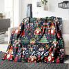 Festive Christmas Wrapping Paper Design With Gingerbread And Ornaments Blanket Allseason Blanket Christmas Home Decorgift Sofa Bed Travel Camping