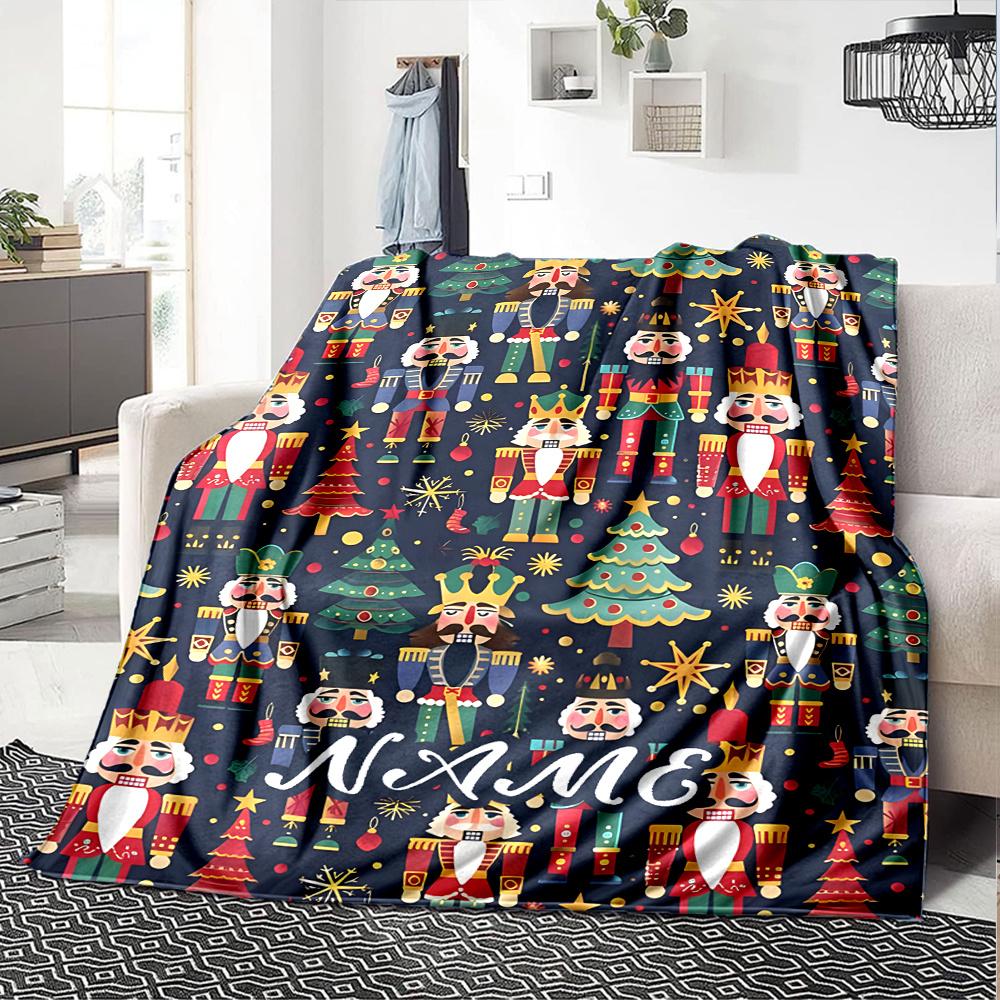 Festive Christmas Wrapping Paper Design With Gingerbread And Ornaments Blanket Allseason Blanket Christmas Home Decorgift Sofa Bed Travel Camping