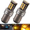 2pcs 1157 2835 15W LED Turn Signal Blinker Tail Brake Light Amber Yellow