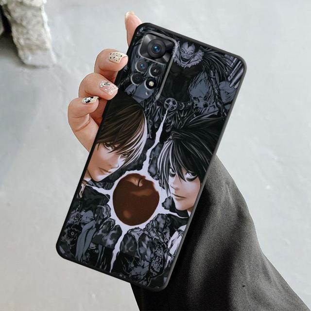 Чехол с подсветкой аниме Death Note L для Xiaomi Redmi Note 11t 11s 11 10 8 Pro 9 9s 9t 8t для Mi 10 8 9a 9c 10c 12c K40 K60