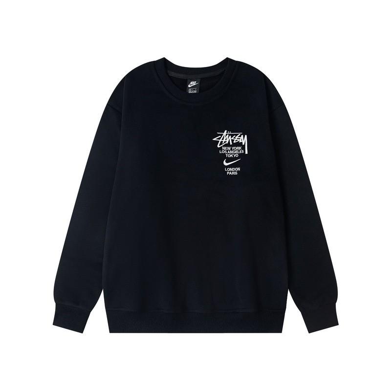 Unisex Oversized Cotton Sweatshirt With Minimalist Letter Embroidery Streetwear Style Fall Casual Top