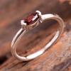 Garnet Ring, Handmade Jewelry, 925 Sterling Silver, Silver Ring