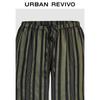 UR2025 Женские полосатые брюки прямого кроя с эластичной талией на кулиске
