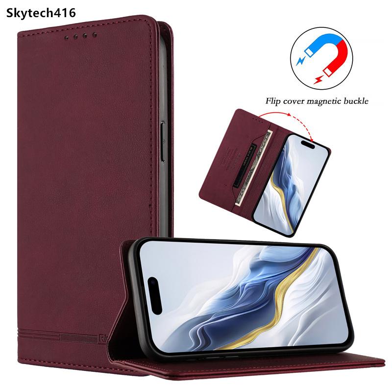 Кожаный чехол-книжка для OPPO A3 A3X A5 A5i A53S A54 A54S A55 A55S A74 A94 Pro 4G 5G Чехол-кошелек с держателем для карт Защитная противоударная крышка
