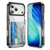 Прозрачный кошелек-слот для карт, подставка, чехол для телефона для iPhone 17 Air 16 15 Plus 14 13 12 Pro Max, противоударный, акриловая жесткая крышка