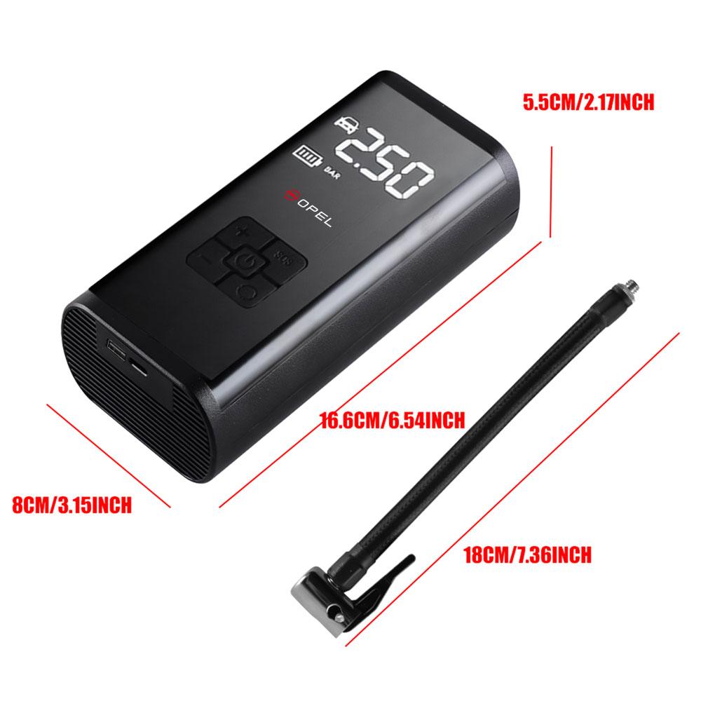 VSZA7 1Pcs Wireless Tire Inflator Air Compressor Portable Tire Pressure Gauge for Opel Astra H G Insignia Mokka Zafira Corsa Vauxhall