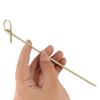 100pcs Looped Knot Cocktail Bamboo Skewers 9/12/15cm Bamboo Knot Skewers Fancy Toothpicks Drinks