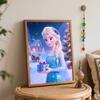 Disney ice queen winter scene oil painting hand painting art kit coloring painting handmade diy home decoration gift