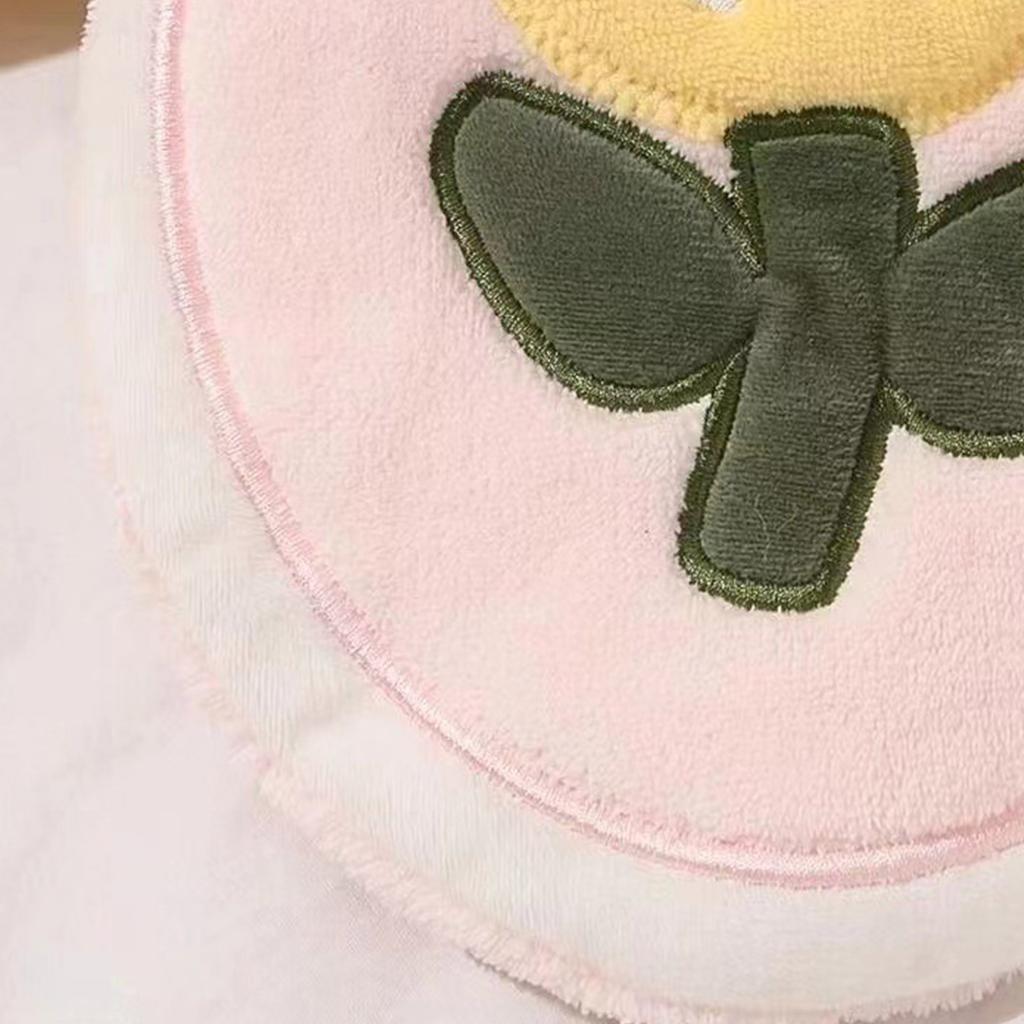 Нежное плюшевое полотенце для рук Элегантный цветочный дизайн Быстро впитывающее Для кухни ванной Комфортное для кожи В комплекте петля для подвешивания