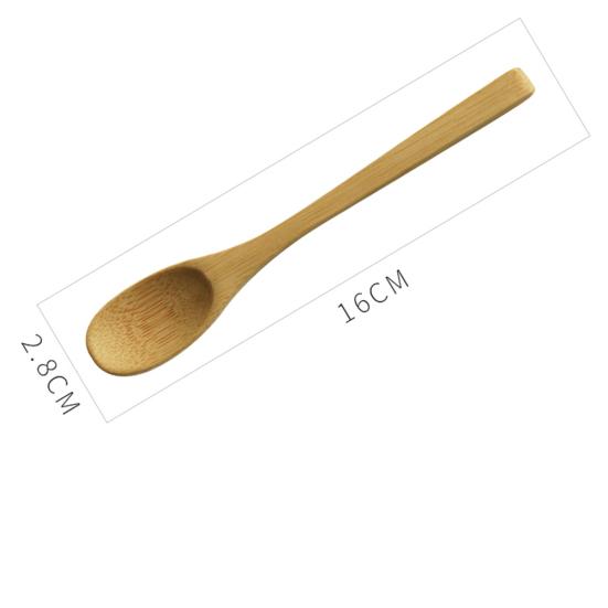 5шт бамбуковая ложка с длинной ручкой столовые приборы кофе мед мороженое чай кухонный гаджет