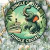 1pc Jungle Cruise Vintage Round Metal Sign 8x8 Inch Aluminum Wall Art for Home Office Decor Ideal Gift for Bar Cafe Outdoor