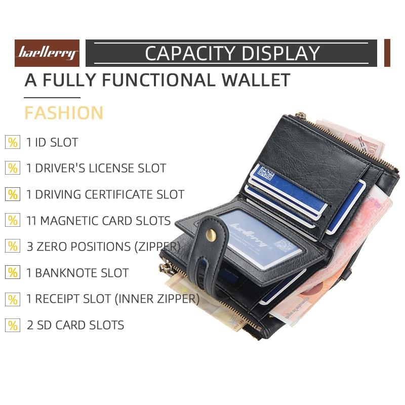 Винтажный дизайн, двойная молния, мужские короткие кошельки, кожаный кошелек для монет, GZW