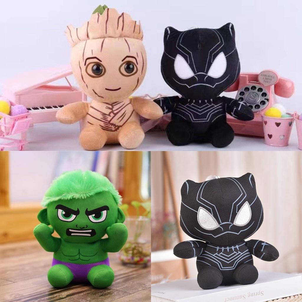 Marvel Мстители Черная Пантера Халк Грут Плюшевые Игрушки Мягкий ПП Хлопок Набитые Супергерои