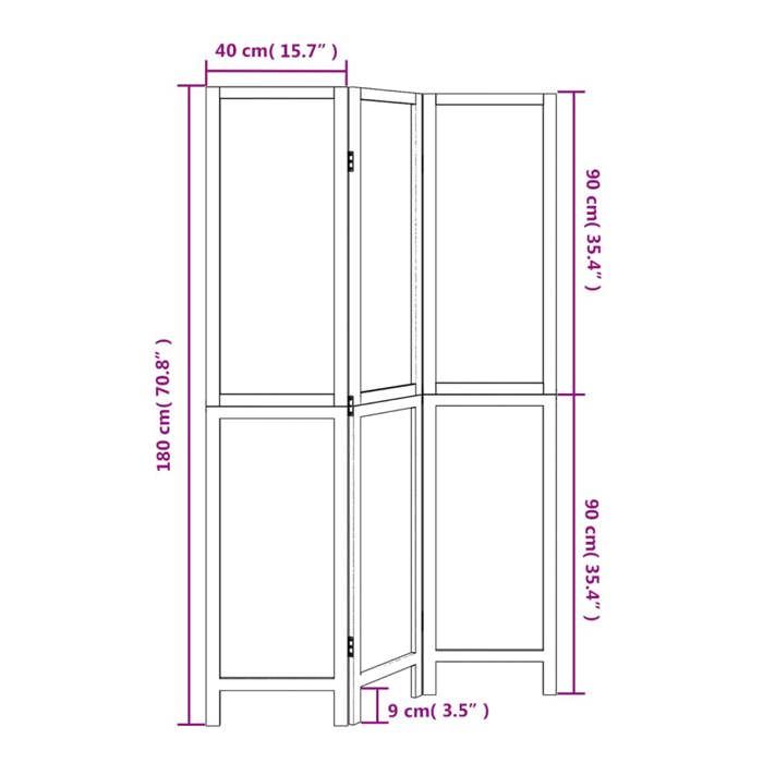 VidaXL Room Divider 3 Panels, Room Separator, Privacy Screen, Bedroom Living Room Screen, Dark Brown 358654