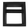 Coffee Ground Knock Box Square Bottomless Black Rubber PTFE Steel Residue Box for Cafe