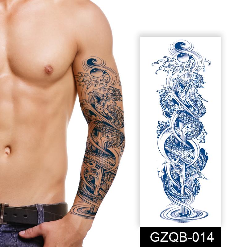 Quality Dragon Design Customized Logo Arm Leg Skin Protective Herbal Juice Tattoo Stickers