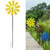 28in Wind Spinner with Metal Garden Stake Pinwheel for Outdoor Garden Decor