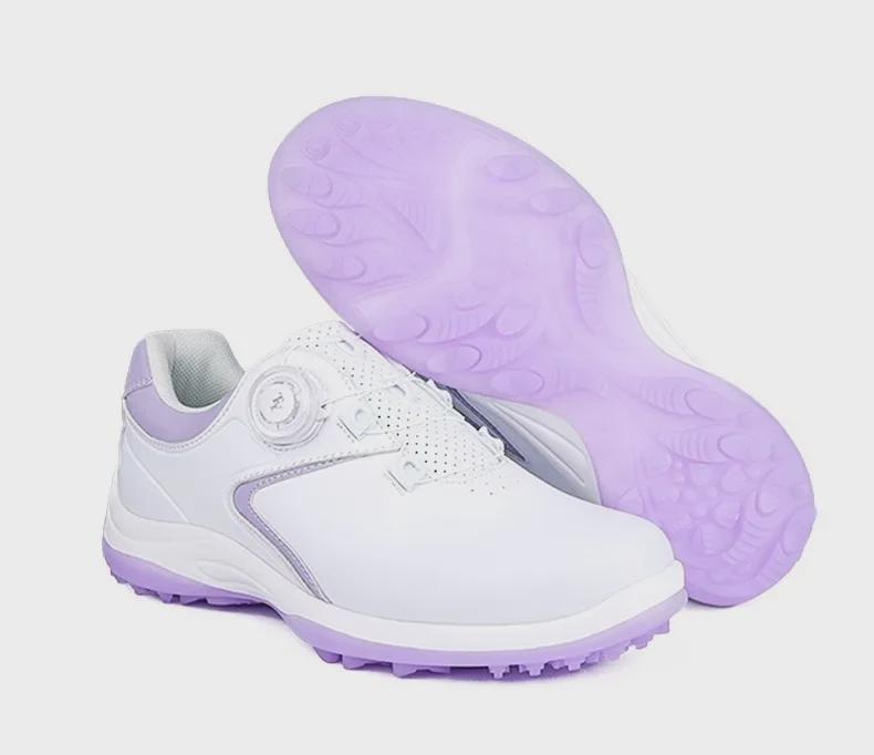 Женская обувь для гольфа: Универсальные, нескользящие, водонепроницаемые, с эластичными шнурками и фиксированными шипами