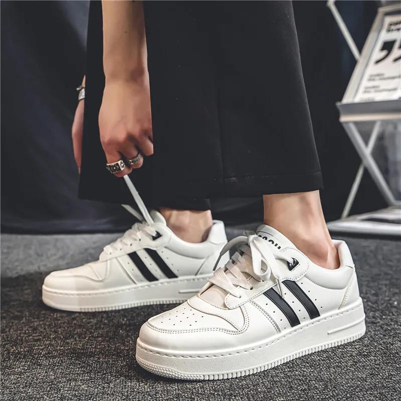 Men White Sneakers Sports Shoes Lace Up Man Platform Casual Fashion Tenis Trainers Jogging Shoe Zapatillas De Deporte 44