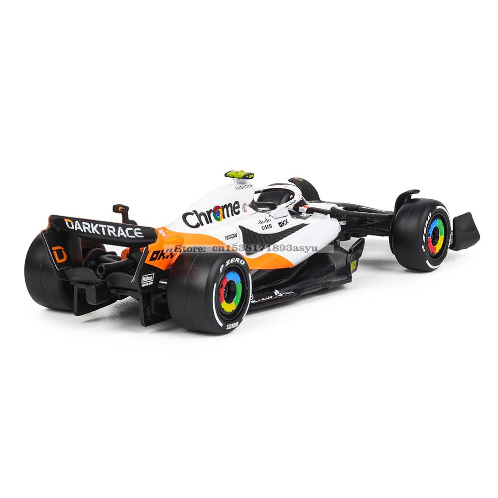 Ббураго 1:43 Масштабная модель автомобиля 2023 года Команда McLaren F1 MCL60 №4 Ландо Норрис №81 Оскар Пиастри Формула-1 Металлическая Супер Игрушка Литье под давлением