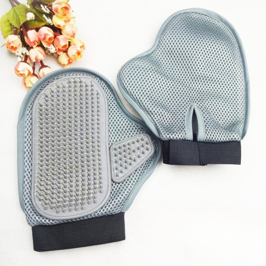Pet Hair Removal Glove for Cats Dogs Shedding Hair Cleaning Tool Bath Brush Cat Hair Removal Gloves Grooming Brush