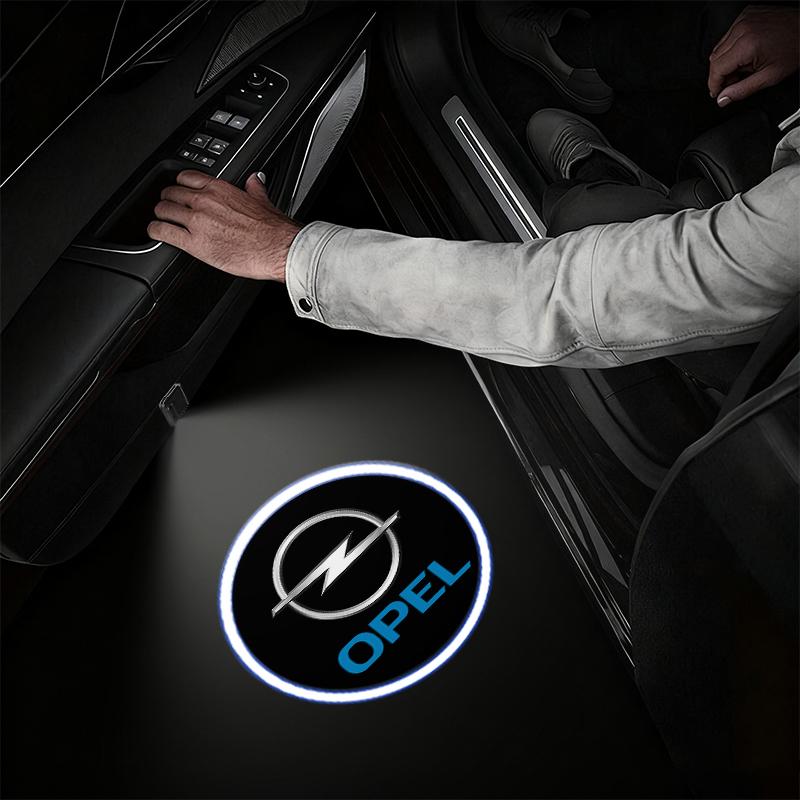 AAAEB1 Car Door Emblem Lights HD Welcome Lamp Wireless Laser Projector Accessories For Opel OPC Astra Insignia Corsa Mokka Vectra G H J