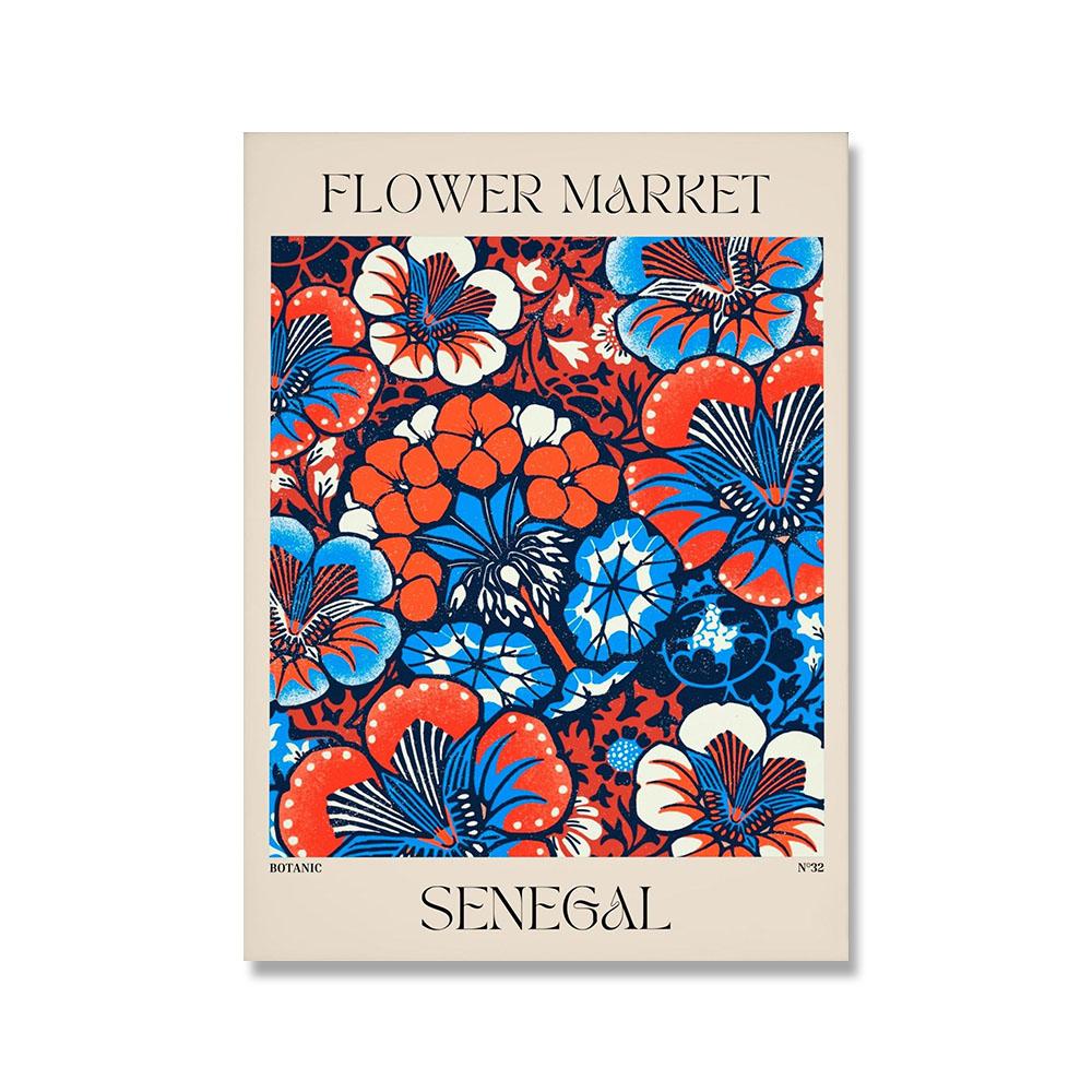 Цветочный рынок Париж Лондон печать плакатов винтажная ботаническая картина на холсте с растениями абстрактная настенная живопись скандинавская картина для гостиной