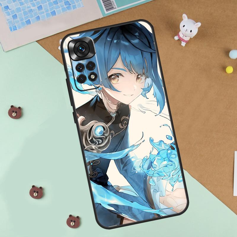 Чехол Genshin Impact Син Цю для Xiaomi Redmi Note 13 14 9 10 11 12 Pro 10S 11S 12S Чехол для Redmi 13C 10C 12C 14C