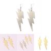 Metal Earrings Contemporary With Lightning Shape Design For Collection Women