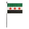 10/20Pcs Syrian Stick Flag Fade-Resistant Double-Sided Print Handheld Small Flag with Sticks Mini Syrian Banner Decoration