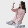 Women's 2023 Spring & Autumn Long-Sleeve Padded Pajamas, Lightweight, Large-Size Homewear