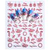 3D Nail Art Christmas Slider Wraps Snowflake Elk Santa Adhesive Flame Sticker Red Gold Manicure Nails Designs