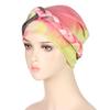 8 Colors New Fashion Braid Tie Dyed Multicolor Soft Muslim Hijab Turban Hat