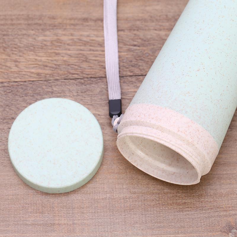 Экологичная двухслойная чашка из пшеничной соломы с ароматом - портативная рекламная подарочная чашка