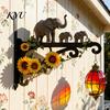 Garden Decoration Gifts Wall Mounted Planter Hanger Hook, Animal Iron Hanging Plant Bracket, Unique Lawn Art Outdoor Heavy Duty Holders for Patio Yard
