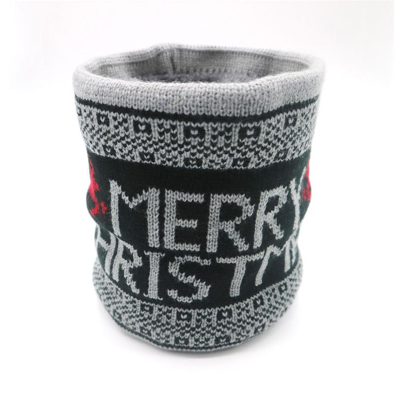 Autumn and Winter Thickened Christmas Scarf Velvet Knitted Warm Neck Cover Neck Cover Neck Scarf, Deer Model