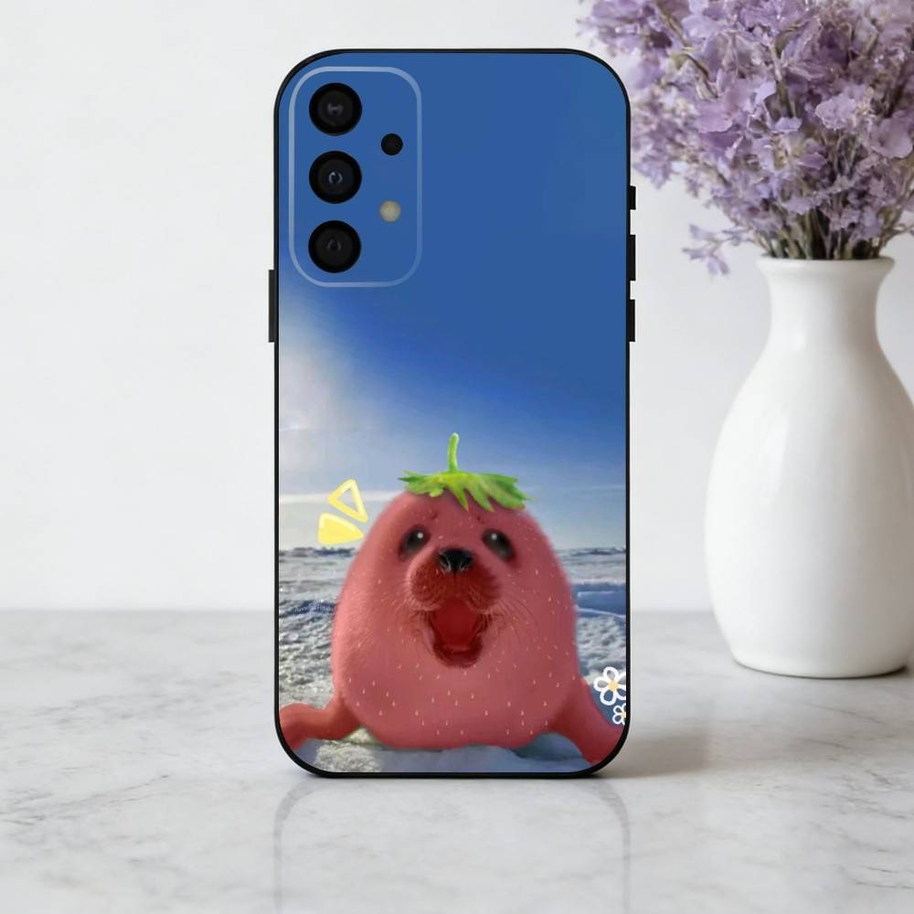 Чехол для телефона S-Seal F-Funny C-Cute для Samsung Galaxy A73, A72, A71, A70, A53, A52, A51, Других Мягкий черный чехол