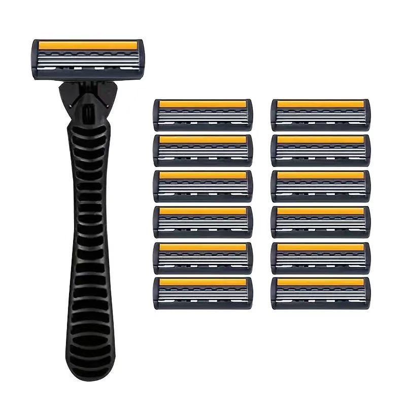 3-layer Stainless Steel Blade Men Razor Washable For Travel For Home Shaver Manual Shave Razors For Daily Face Care