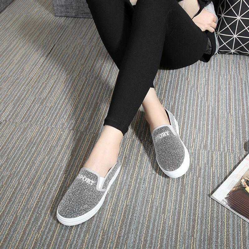 Fashion Loafers Black 2024 Flat Women Footwear Ladies Shoes Canvas Luxury 39 Trends Shoe A New Arrival Chic Elegant Offer Low Price In