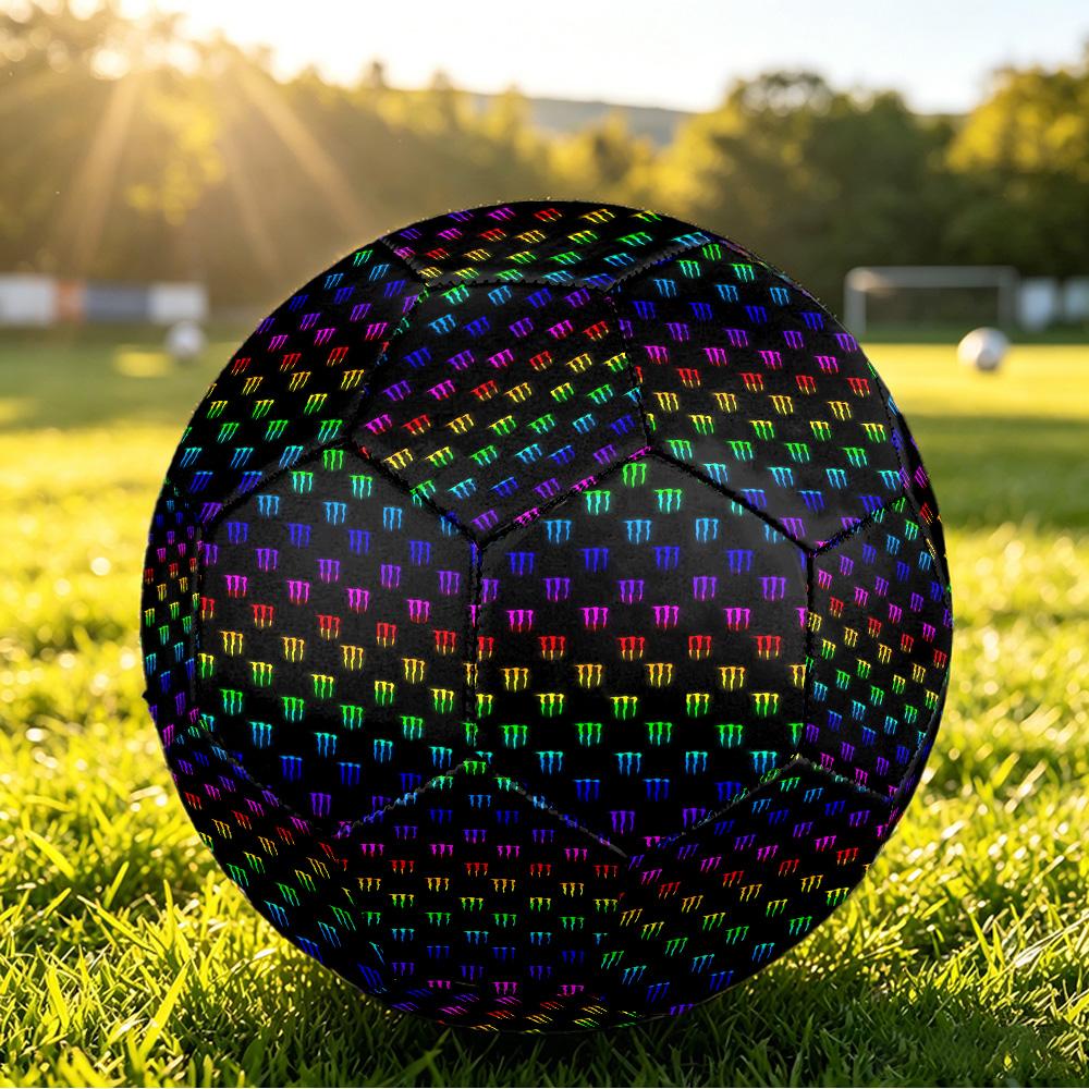 Monster Energy Print Size 5 Soccer Ball Durable Shock?Absorbing Sports Ball For Training Match Outdoor Playing