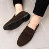 Large Size 46 Men's Lazy Small Leather Shoes Style Casual Daily Suede One Pedal Fashion Trendy Shoes