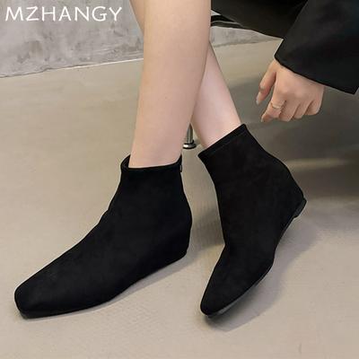 Замшевые женские ботильоны на платформе, зимняя модная обувь, женские ботинки челси 2024 года, новые прогулочные готические женские гладиаторские зимние ботинки