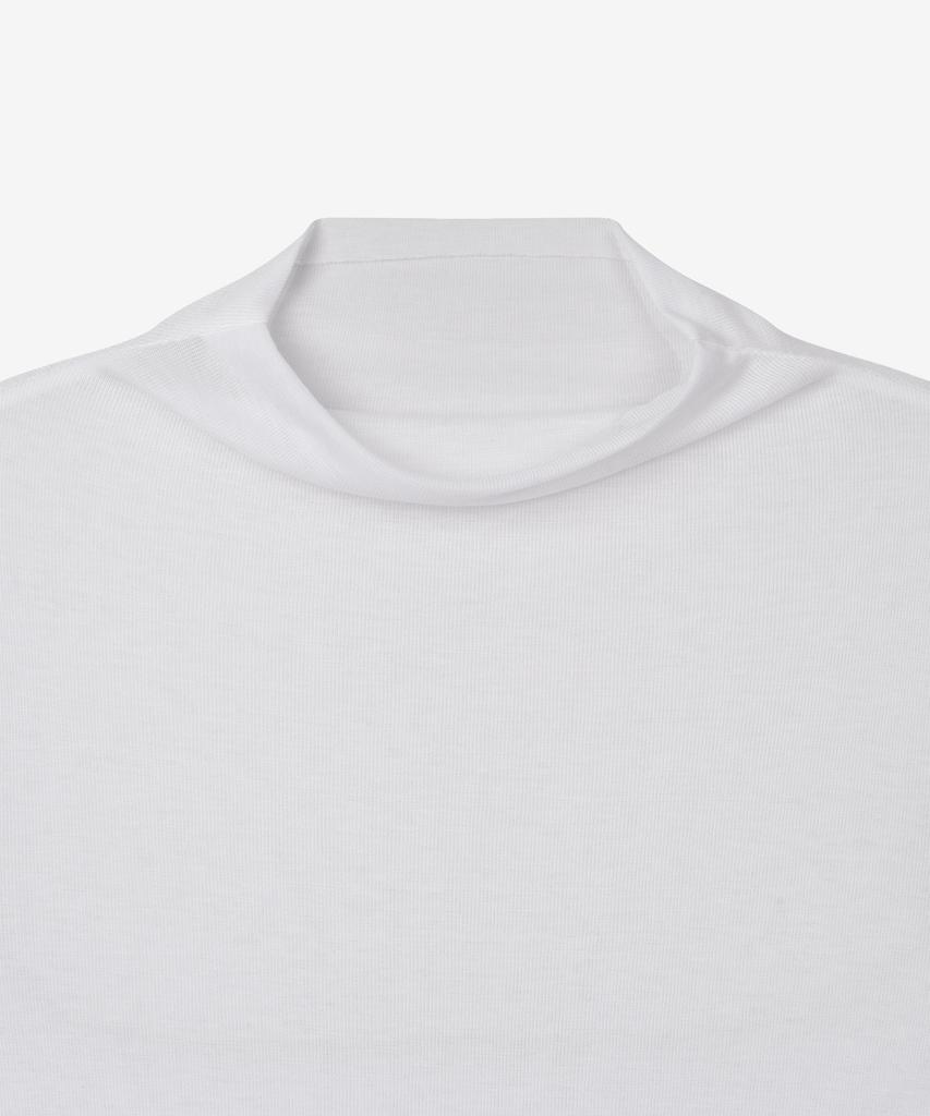 BASIKA Half-Neck See-Through T-Shirt (White)