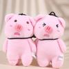 Stuffed Animals Hanging Pig Keychain Crooked Head Pig Pendant Creative Piggy Stuffed Doll  Kid Gift