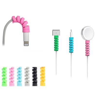 Универсальный силиконовый спиральный USB-кабель для зарядки Chic Me, защитный чехол для iPhone
