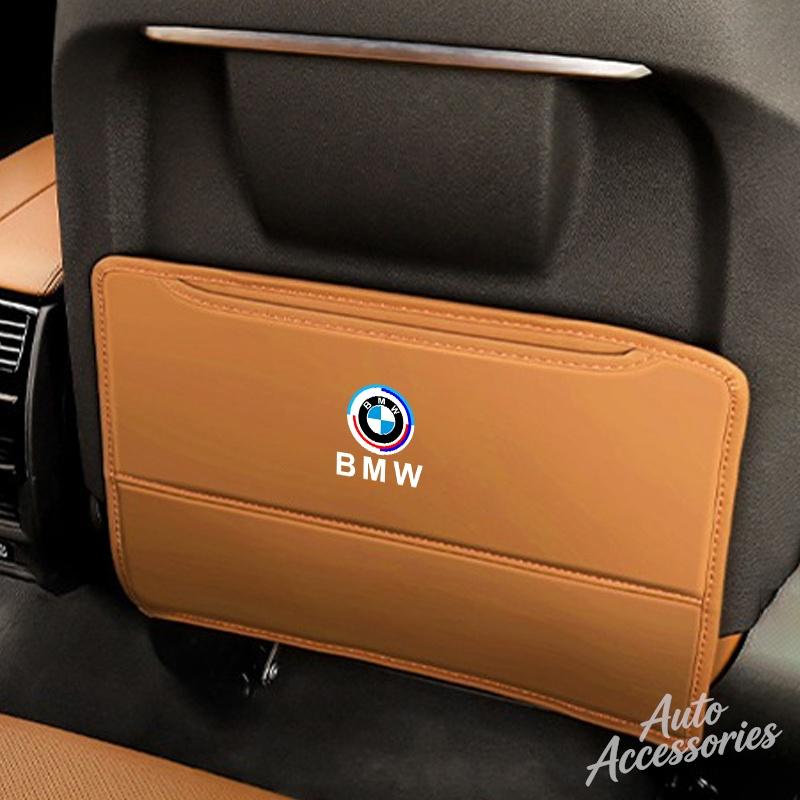 AAACD1 Car Seat Back Anti Kick Pad Prevent Dirt Protect Leather Cover For BMW 50th Anniversary 3 5 7 Series E83 F16 E70 Auto Accessory